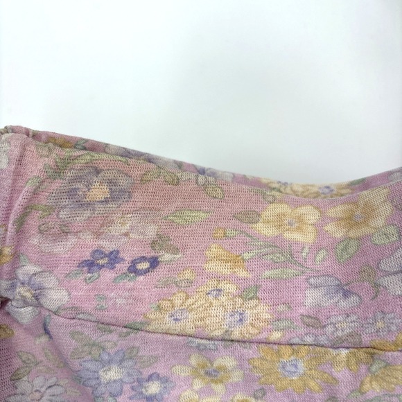 Romantic Boho Love Shack Fancy Lavender Floral Ruffle Hem Skirt S Fairy READ - Picture 9 of 9